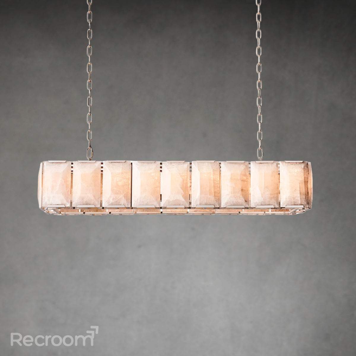 Harllow Calcite Rectangular Chandelier 62" - Zonesus