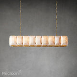 Harllow Calcite Rectangular Chandelier 62" - Zonesus