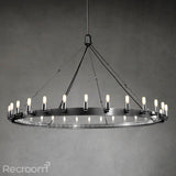 Caminon Vintage Filament Round Chandelier 63" - Zonesus