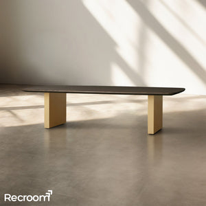 San Germani Wood Coffee Table with Clement Base - Zonesus