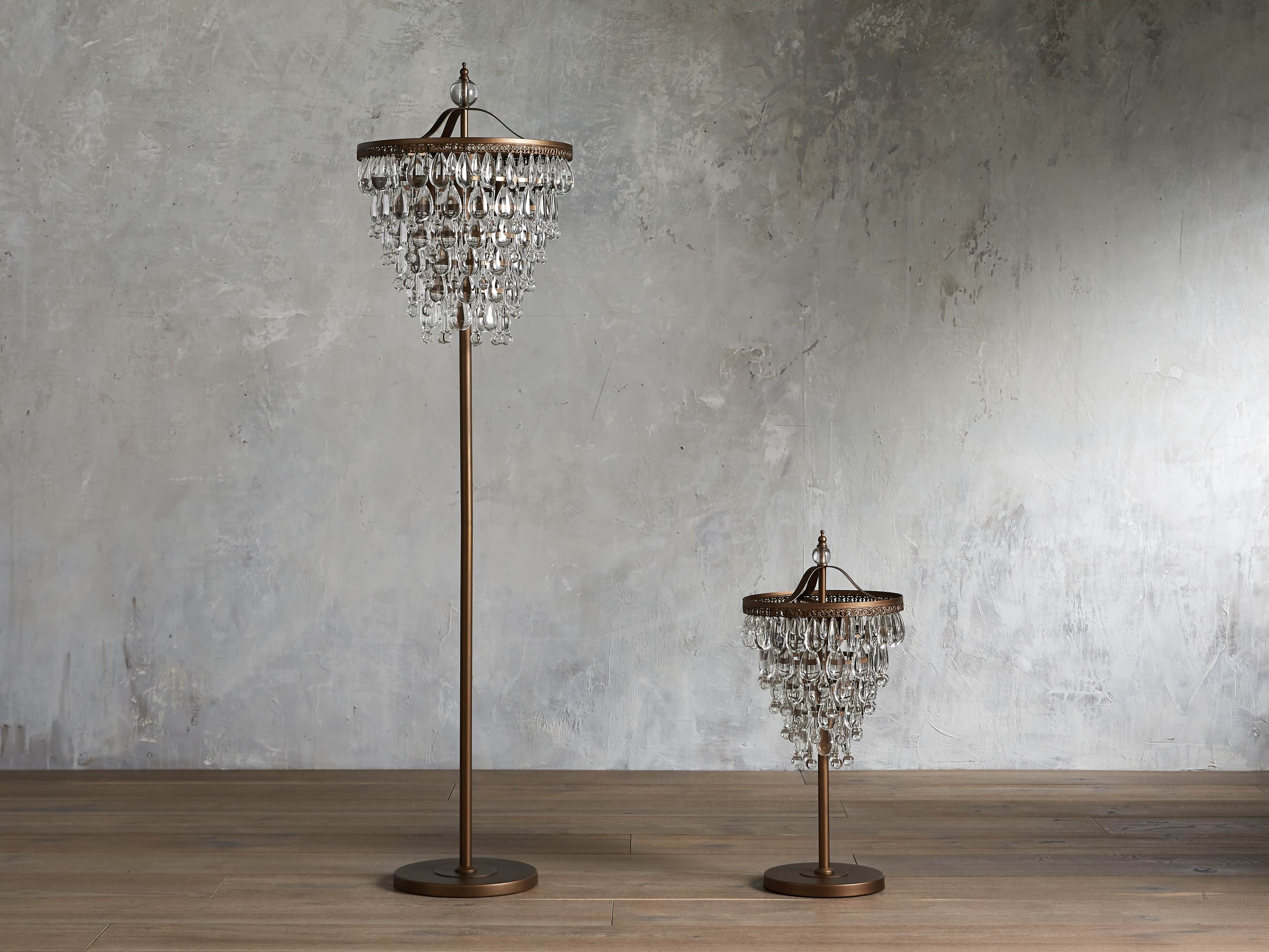 Anabella Crystal Floor Lamp 67''H - Zonesus