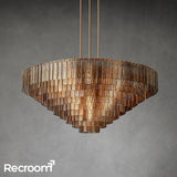 Sirena Clear Glass Round Chandelier 65" - Zonesus