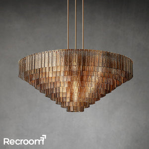 Sirena Clear Glass Round Chandelier 65" - Zonesus
