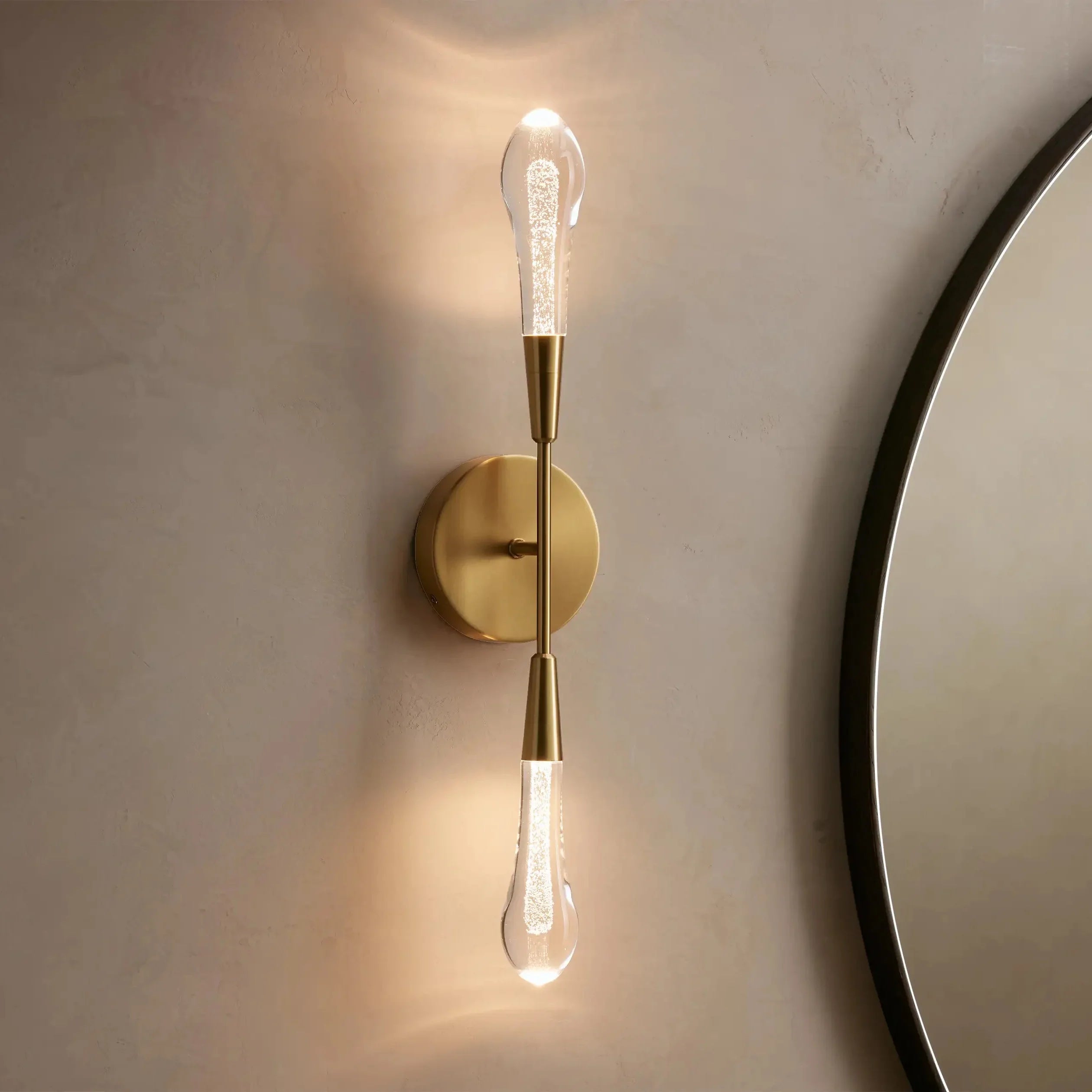 Solitaire Crystal Double Wall Sconce - Zonesus