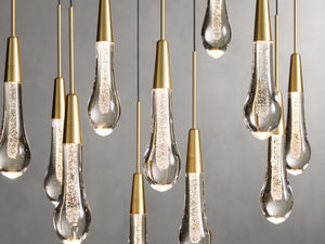 Solitaire Crystal Linear Chandelier 37" 50" 60'' 70" 87" 120''W - Zonesus