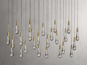 Solitaire Crystal Linear Chandelier 37" 50" 60'' 70" 87" 120''W - Zonesus