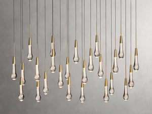 Solitaire Crystal Linear Chandelier 37" 50" 60'' 70" 87" 120''W - Zonesus