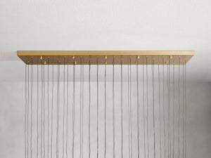Solitaire Crystal Linear Chandelier 37" 50" 60'' 70" 87" 120''W - Zonesus