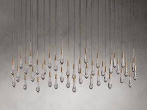 Solitaire Crystal Linear Chandelier 37" 50" 60'' 70" 87" 120''W - Zonesus