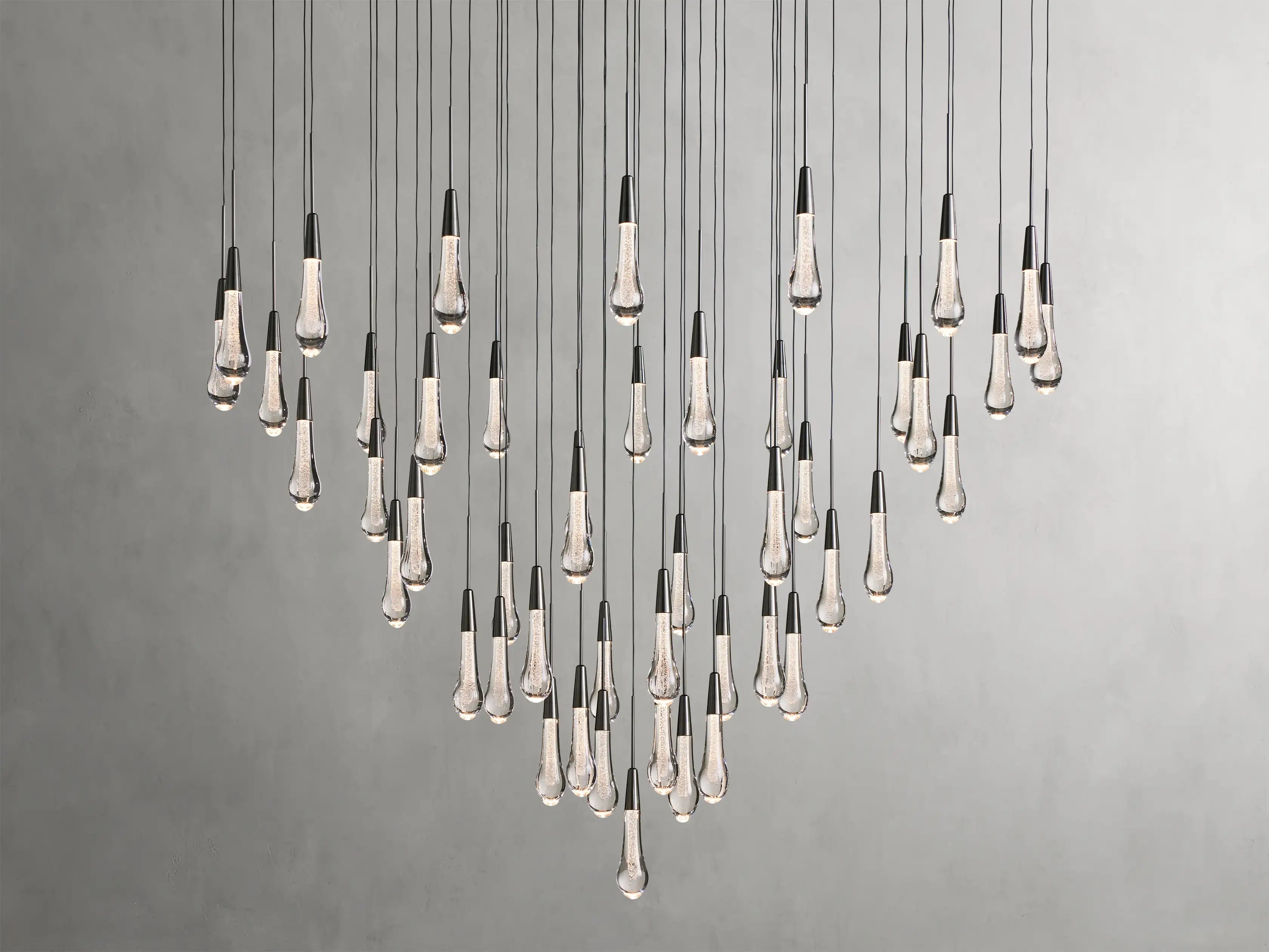 Solitaire Round Chandelier 38"D - Zonesus