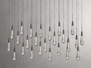 Solitaire Crystal Linear Chandelier 37" 50" 60'' 70" 87" 120''W - Zonesus