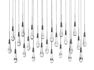 Solitaire Crystal Linear Chandelier 37" 50" 60'' 70" 87" 120''W - Zonesus