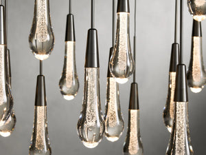 Solitaire Crystal Linear Chandelier 37" 50" 60'' 70" 87" 120''W - Zonesus