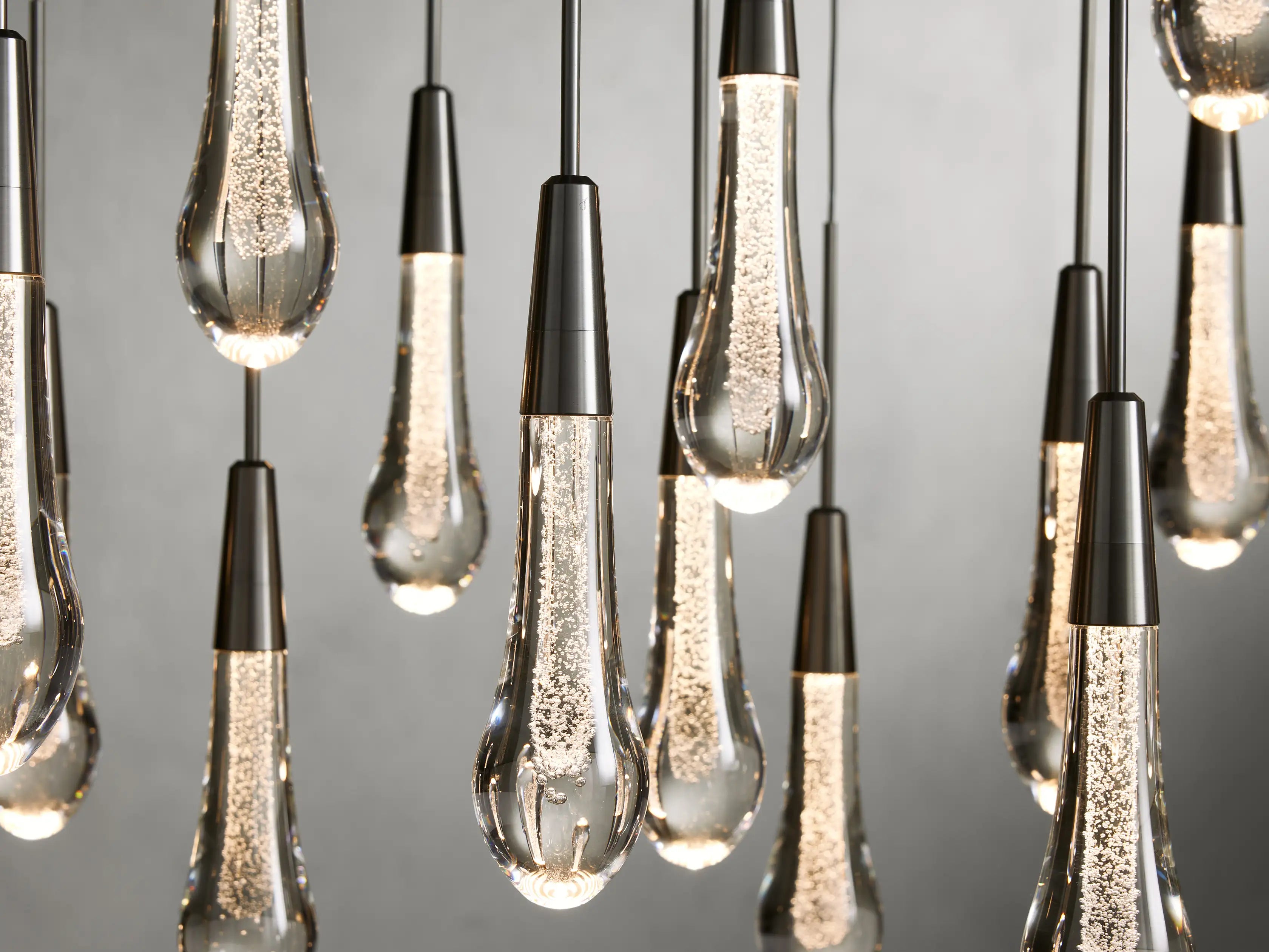 Solitaire Crystal Linear Chandelier 37" 50" 60'' 70" 87" 120''W - Zonesus