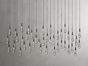 Solitaire Crystal Linear Chandelier 37" 50" 60'' 70" 87" 120''W - Zonesus