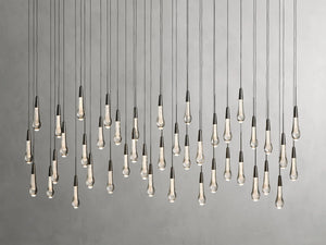 Solitaire Crystal Linear Chandelier 37" 50" 60'' 70" 87" 120''W - Zonesus