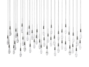Solitaire Crystal Linear Chandelier 37" 50" 60'' 70" 87" 120''W - Zonesus