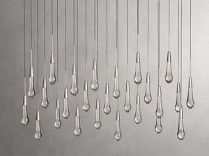 Solitaire Crystal Linear Chandelier 37" 50" 60'' 70" 87" 120''W - Zonesus