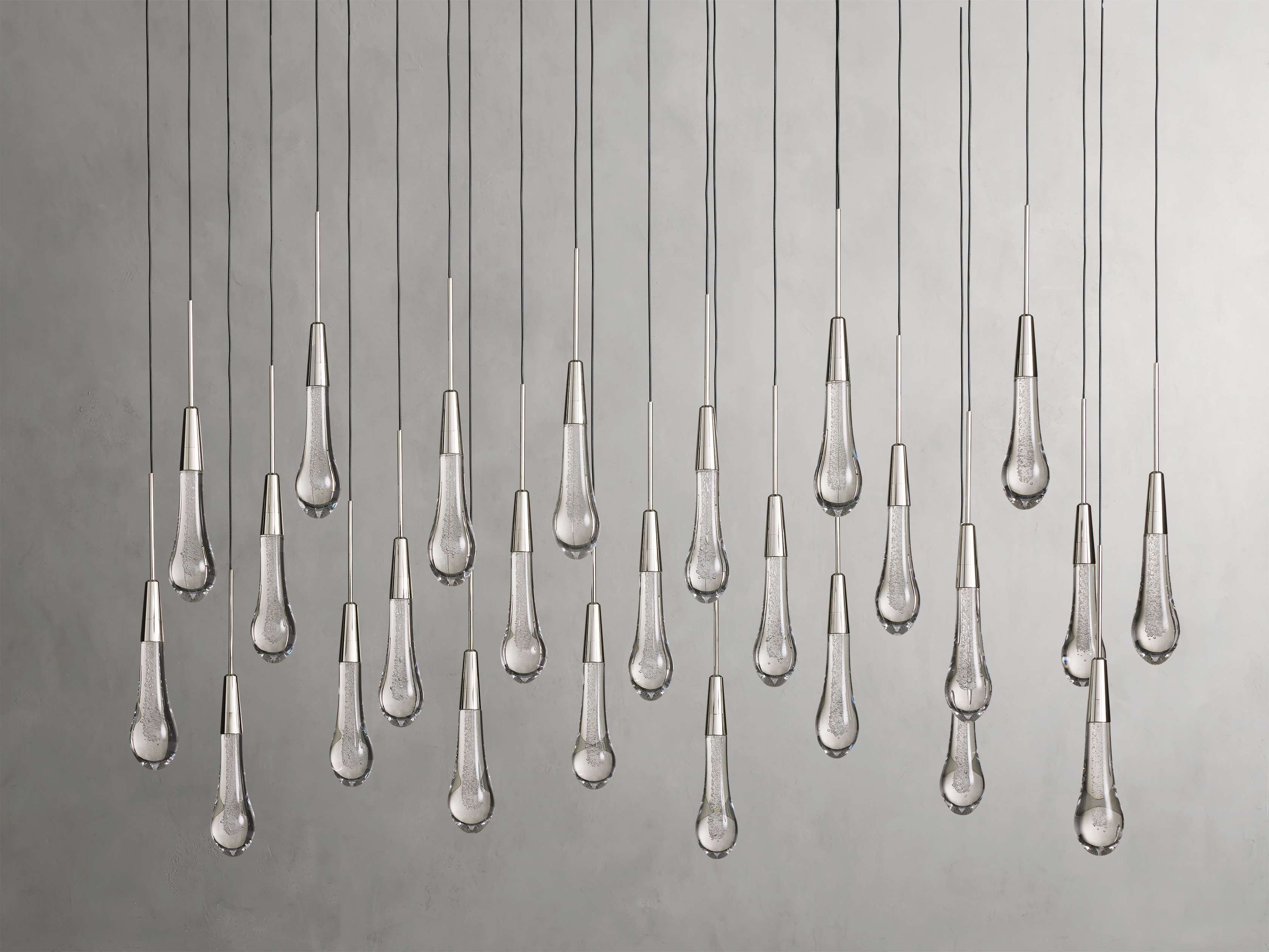 Solitaire Crystal Linear Chandelier 37" 50" 60'' 70" 87" 120''W - Zonesus