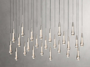 Solitaire Crystal Linear Chandelier 37" 50" 60'' 70" 87" 120''W - Zonesus