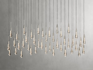 Solitaire Crystal Linear Chandelier 37" 50" 60'' 70" 87" 120''W - Zonesus