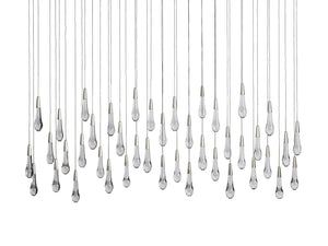 Solitaire Crystal Linear Chandelier 37" 50" 60'' 70" 87" 120''W - Zonesus