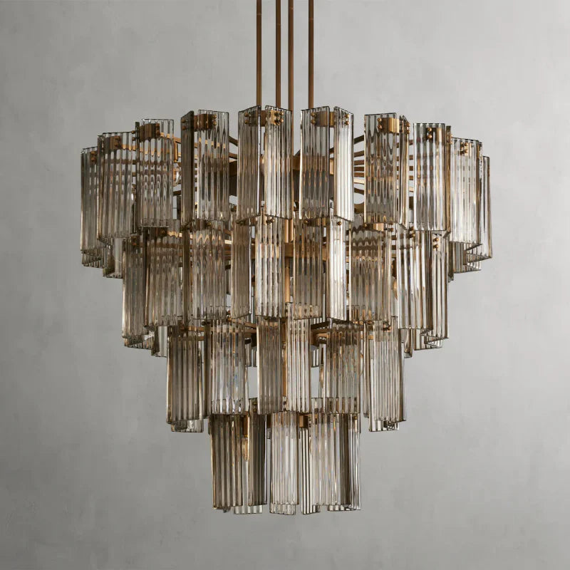 Delsie Round Art Glass Chandelier 38" 48" 60"D - Zonesus