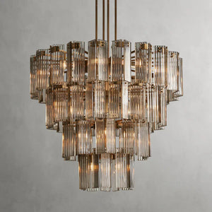 Delsie Round Art Glass Chandelier 38" 48" 60"D - Zonesus
