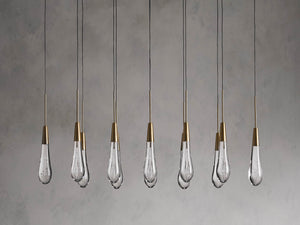 Solitaire Crystal Linear Chandelier 37" 50" 60'' 70" 87" 120''W - Zonesus