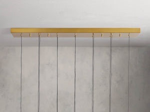 Solitaire Crystal Linear Chandelier 37" 50" 60'' 70" 87" 120''W - Zonesus