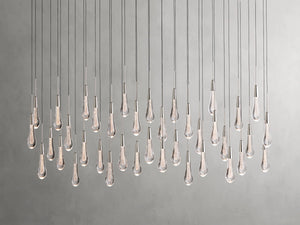 Solitaire Crystal Linear Chandelier 37" 50" 60'' 70" 87" 120''W - Zonesus