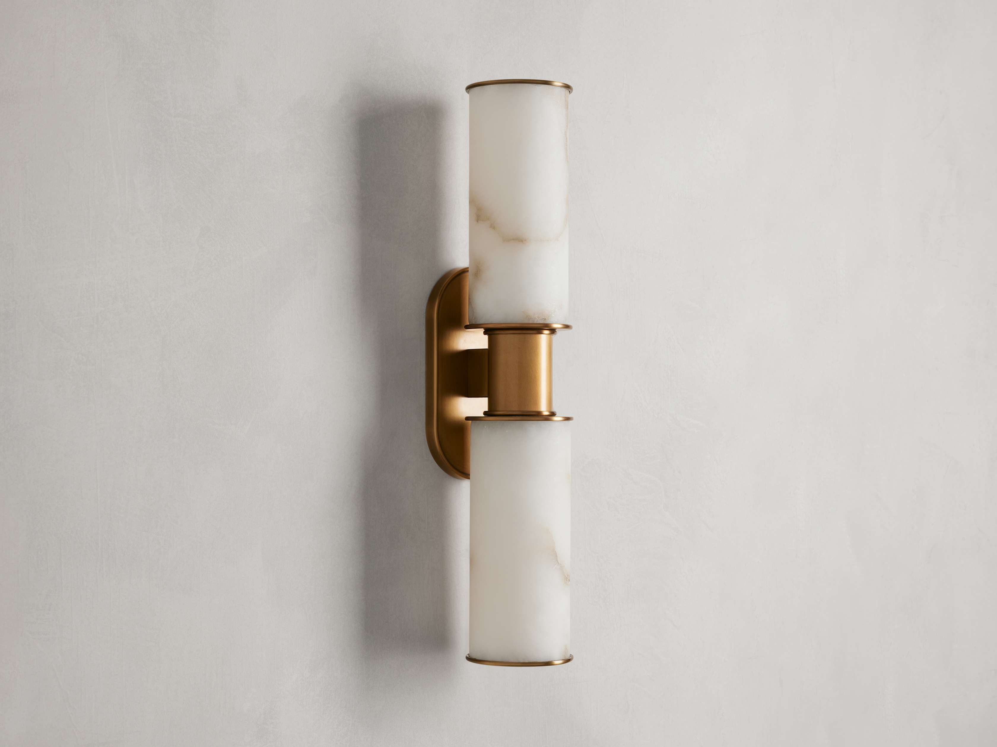 Harlin 2-Light Wall Sconce in Alabaster - Zonesus
