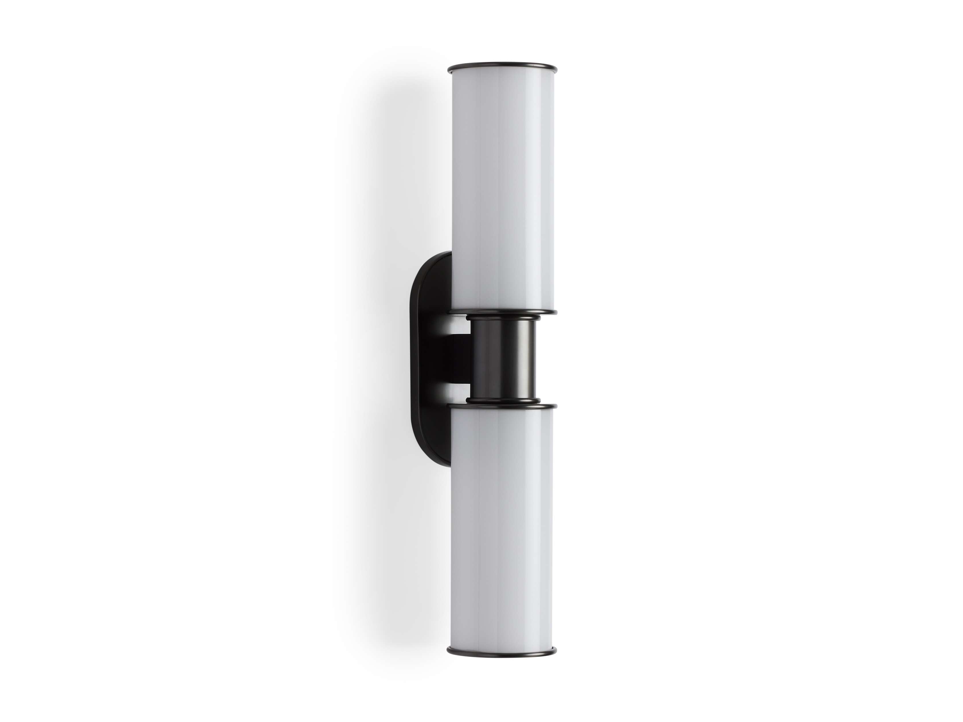 Harlin 2-Light Bronze Wall Sconce in Milk - Zonesus