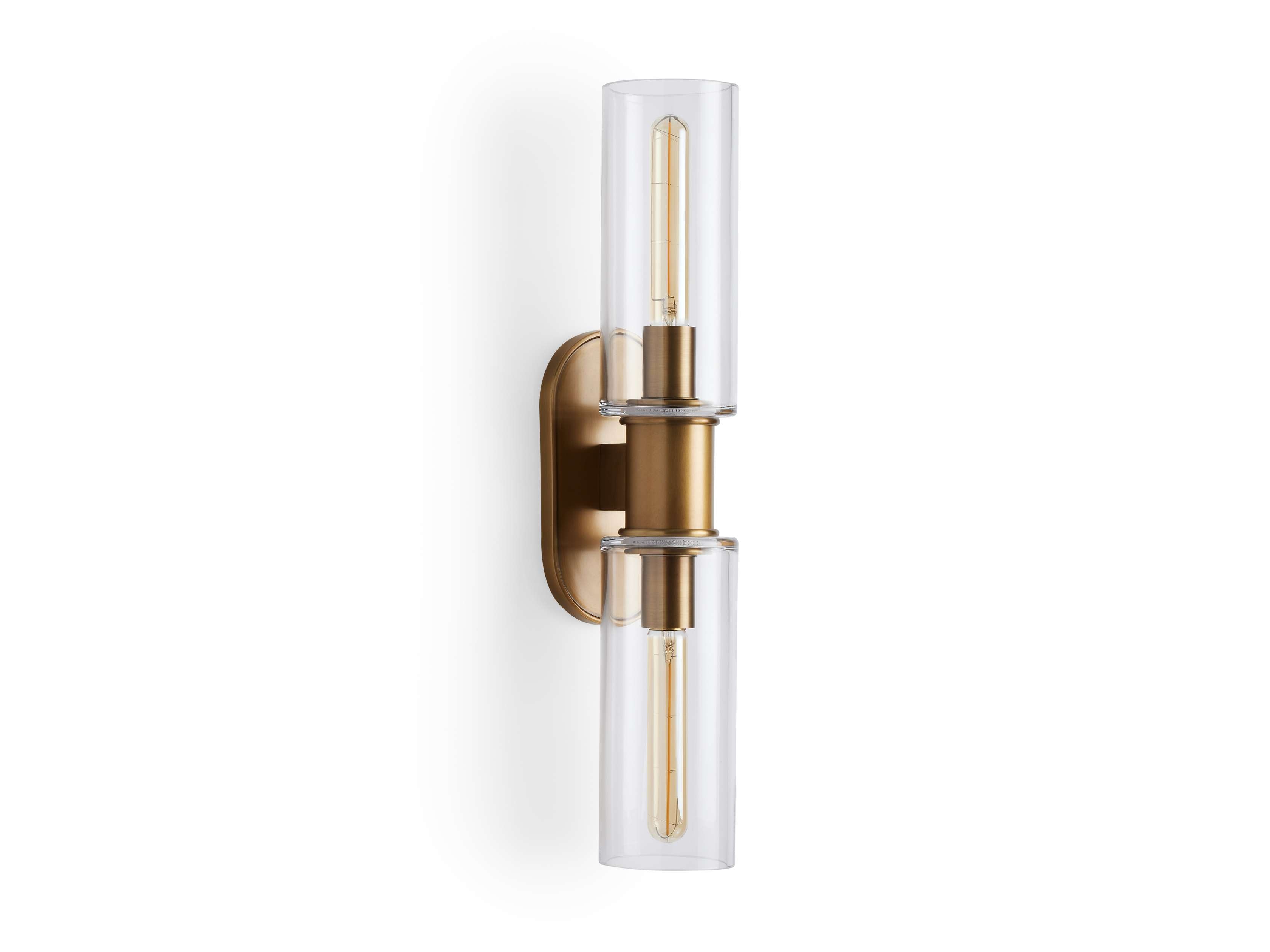 Harlin 2-Light Wall Sconce in Clear - Zonesus