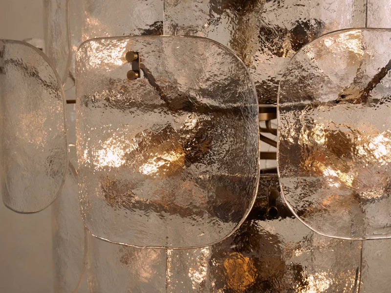 Blaire Round Glass Chandelier 32''D - CLEAR - Zonesus