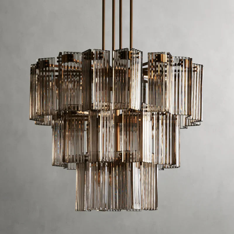 Delsie Round Art Glass Chandelier 38" 48" 60"D - Zonesus