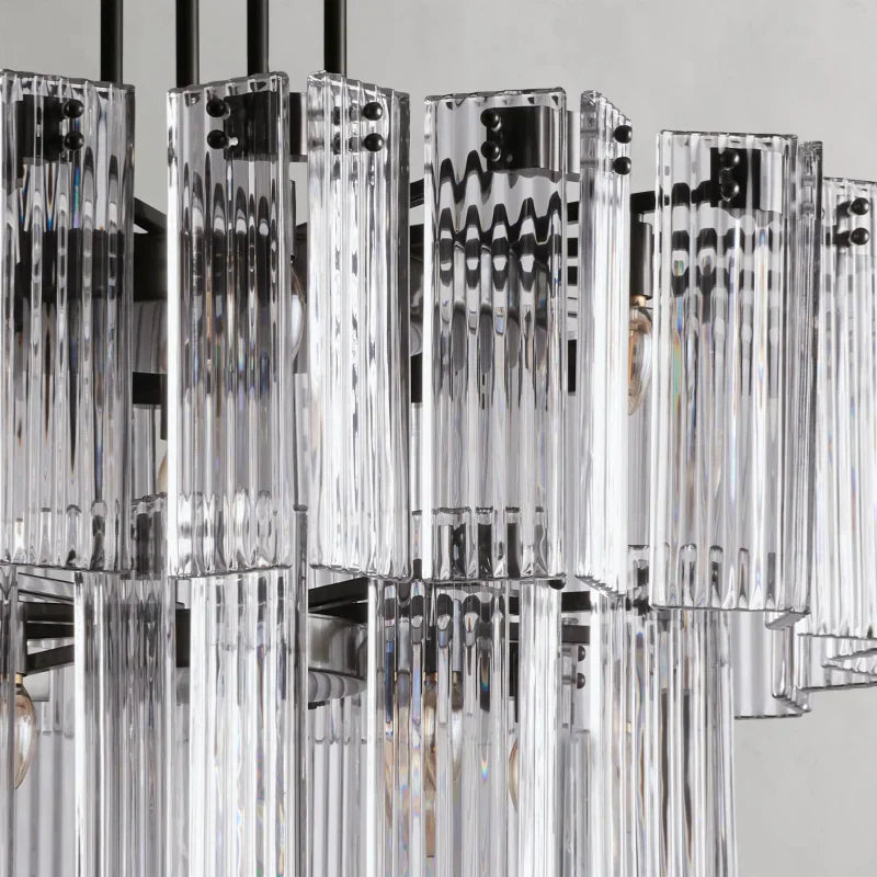 Delsie Round Art Glass Chandelier 38" 48" 60"D - Zonesus