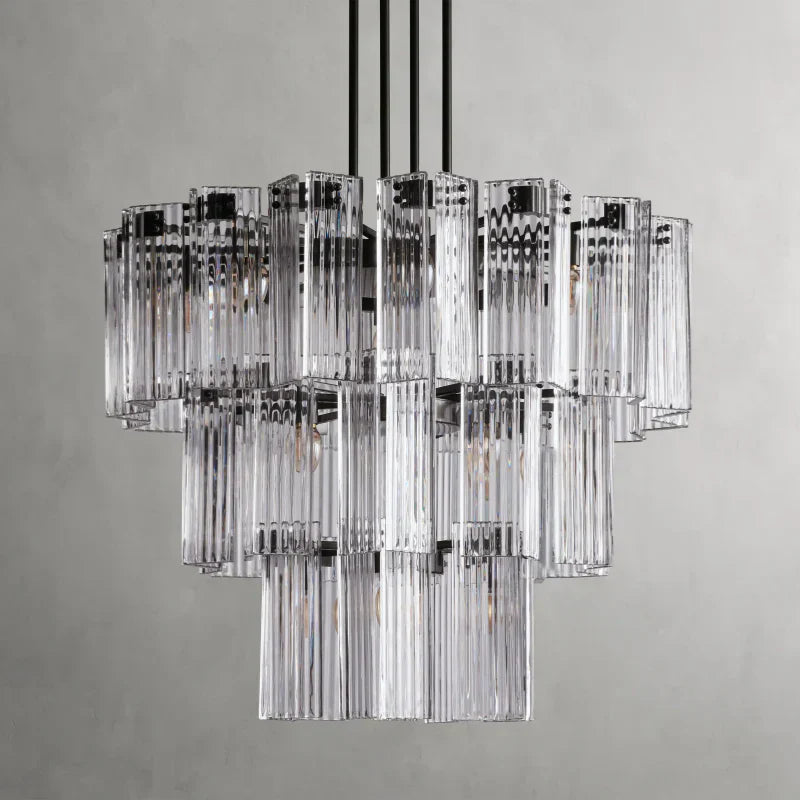 Delsie Round Art Glass Chandelier 38" 48" 60"D - Zonesus