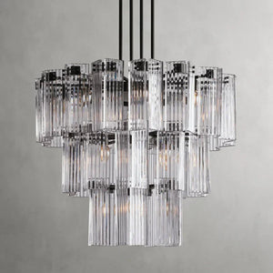 Delsie Round Art Glass Chandelier 38" 48" 60"D - Zonesus