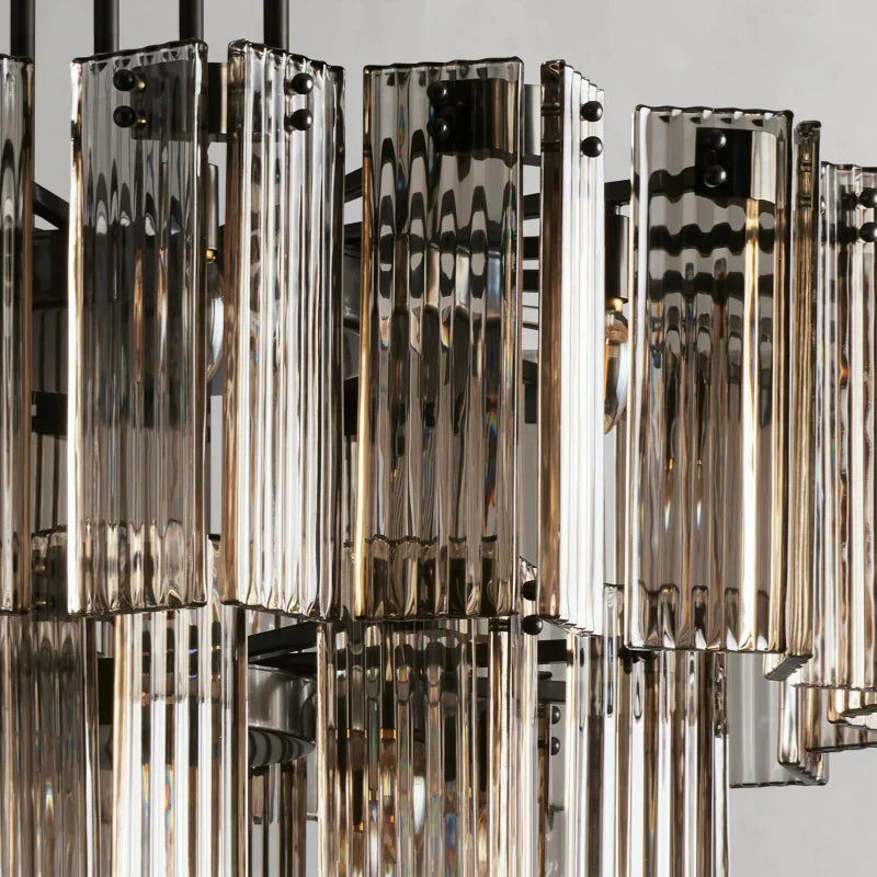 Delsie Round Art Glass Chandelier 38" 48" 60"D - Zonesus