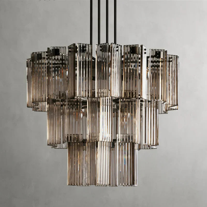 Delsie Round Art Glass Chandelier 38" 48" 60"D - Zonesus