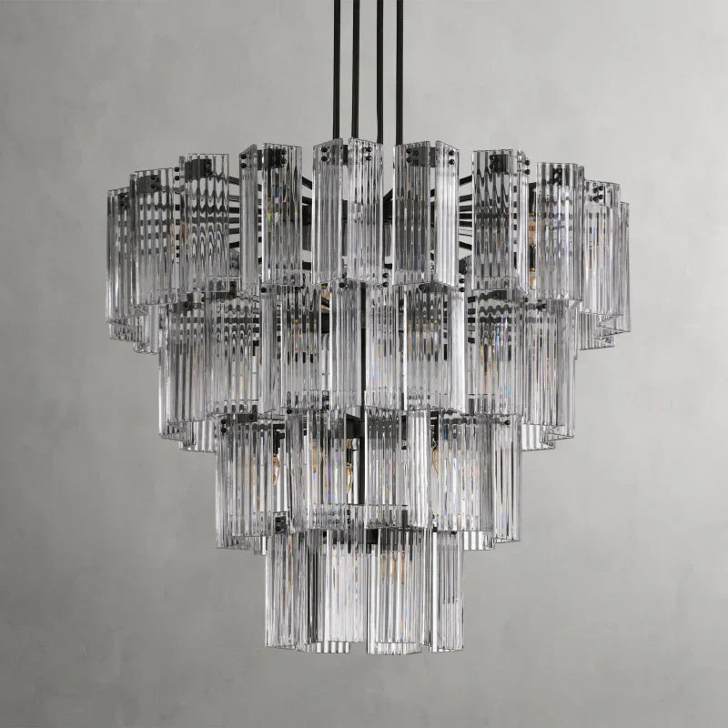 Delsie Round Art Glass Chandelier 38" 48" 60"D - Zonesus