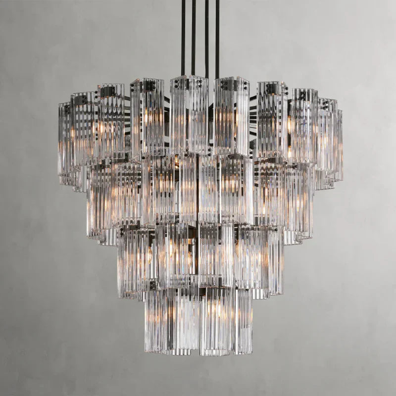 Delsie Round Art Glass Chandelier 38" 48" 60"D - Zonesus