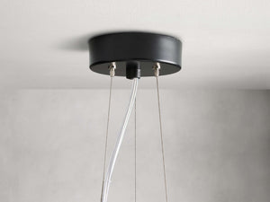 Nuvola White Milk Glass Chandelier 30''D - Zonesus