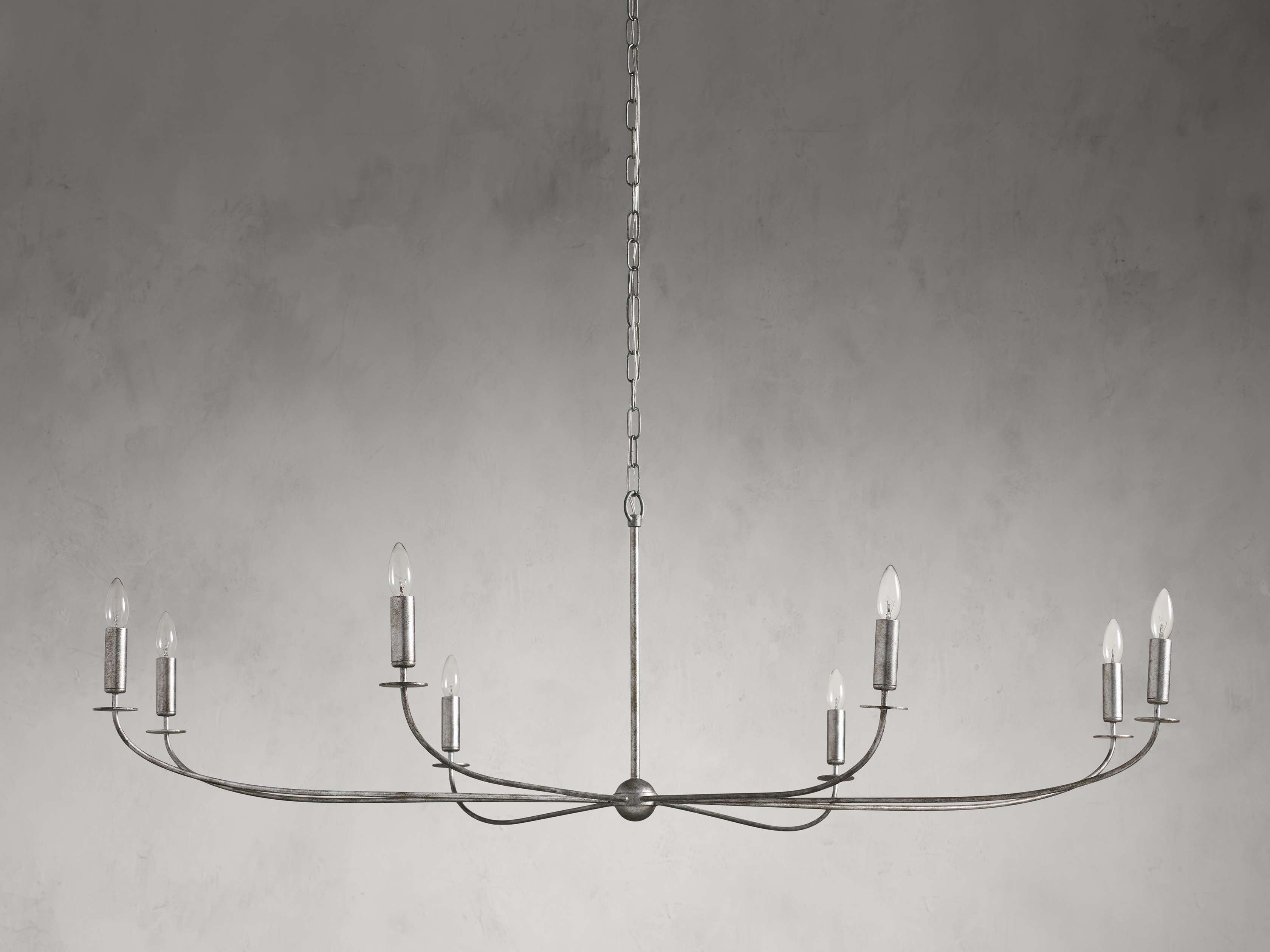 Arnett Round Chandelier in Silver - Zonesus