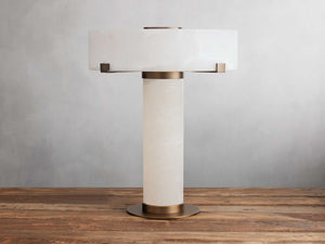 Chayla Alabaster Stone Table Lamp 13'' 19'' - Zonesus