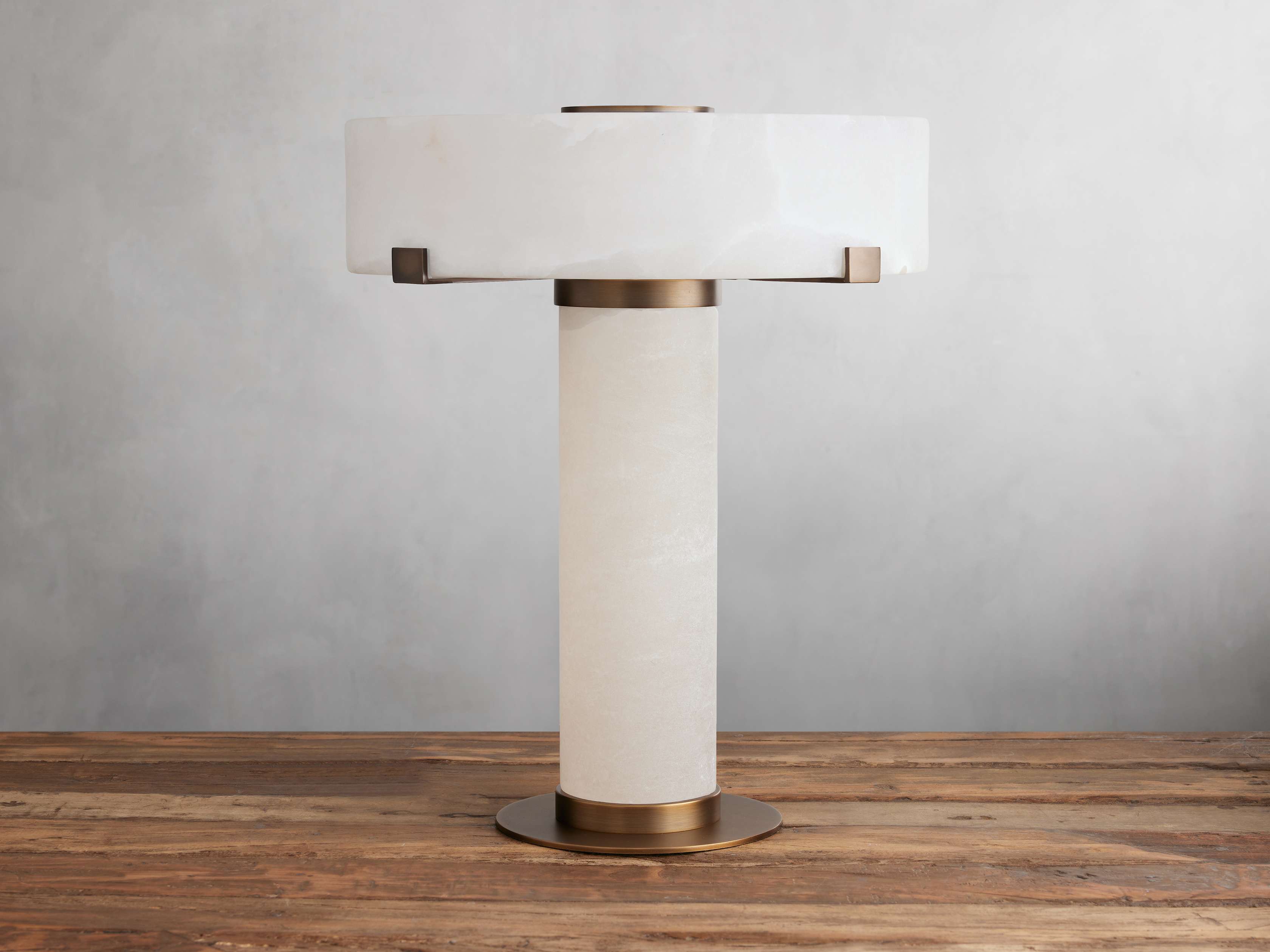Chayla Alabaster Stone Table Lamp 13'' 19'' - Zonesus