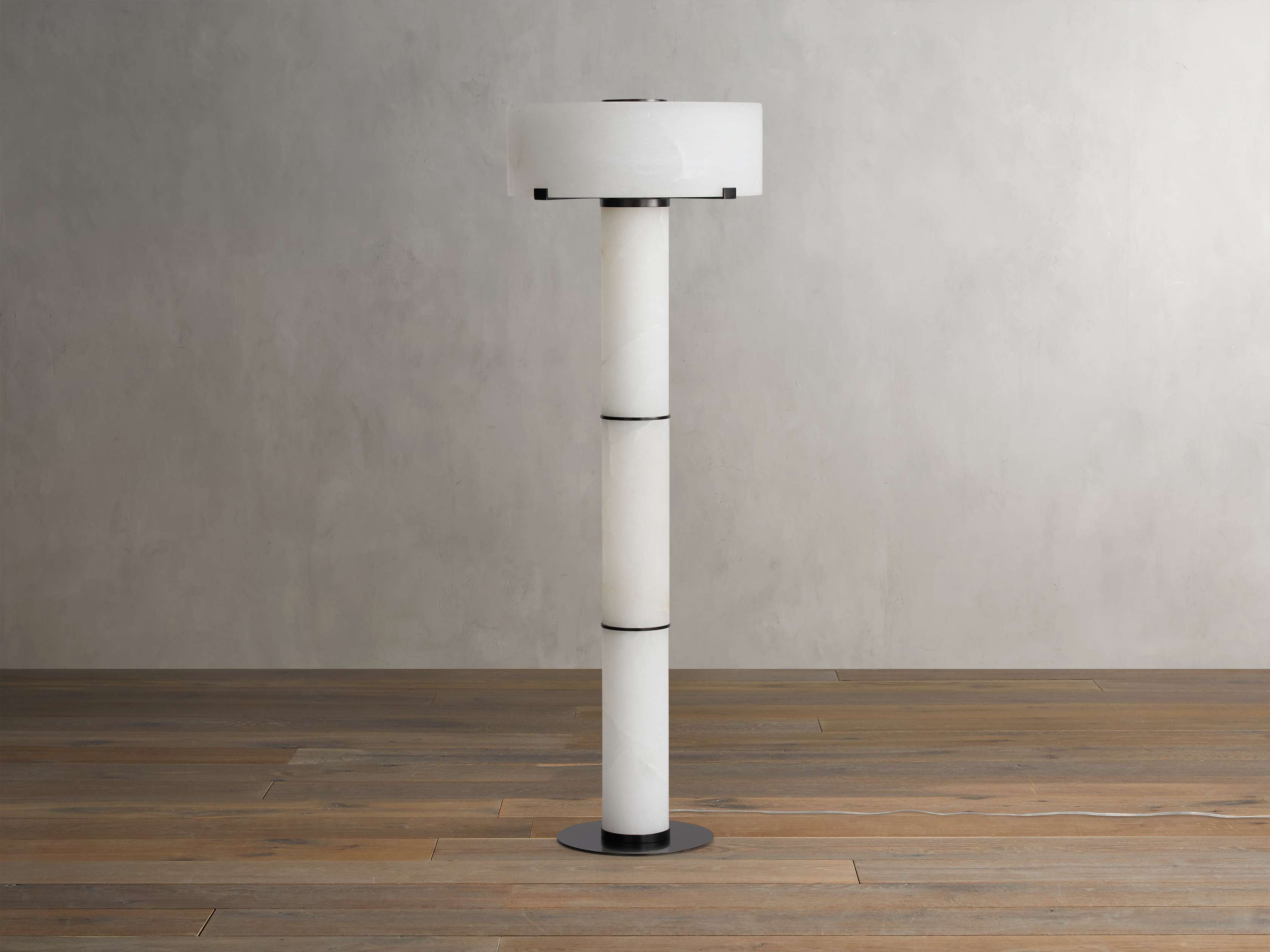 Chayla Alabaster Stone Floor Lamp 64''H - Zonesus