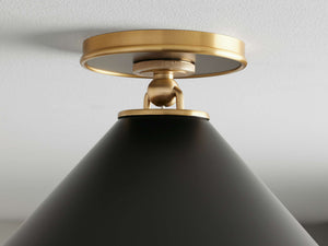 Arno Small Flushmount in Black - Zonesus