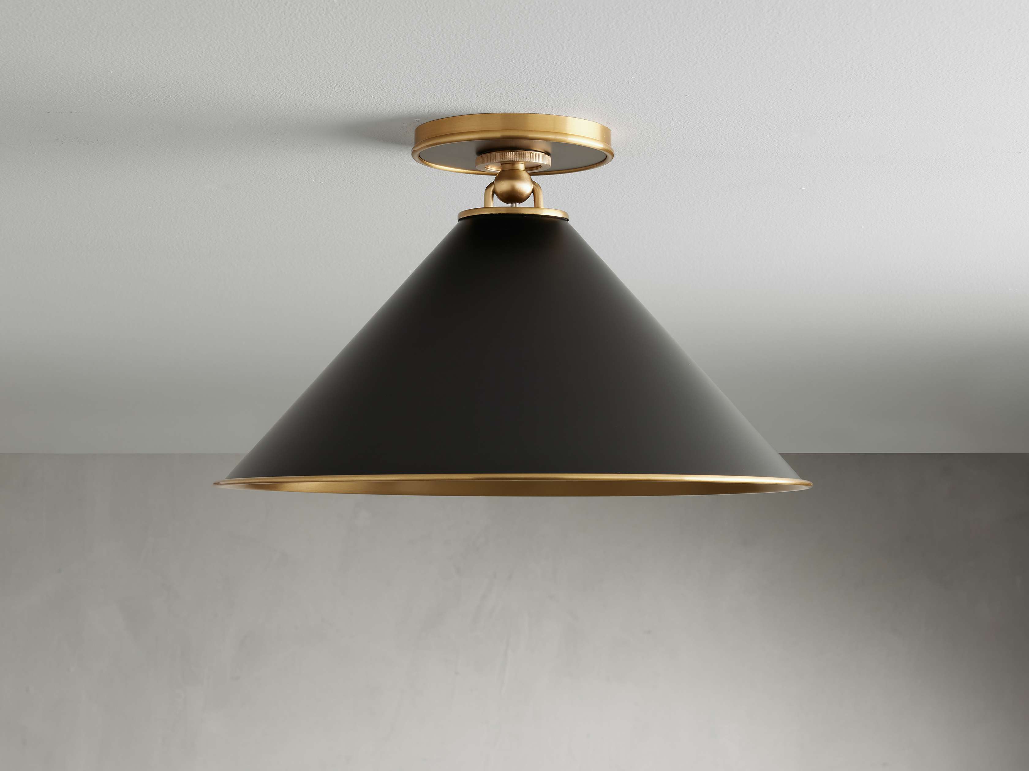 Arno Small Flushmount in Black - Zonesus
